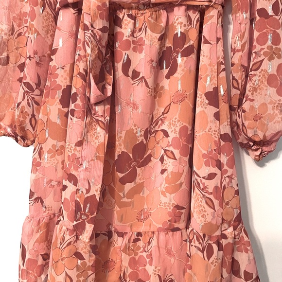NWT Lauren Conrad Floral  Print Ruffle Mini Dress. - Picture 10 of 16